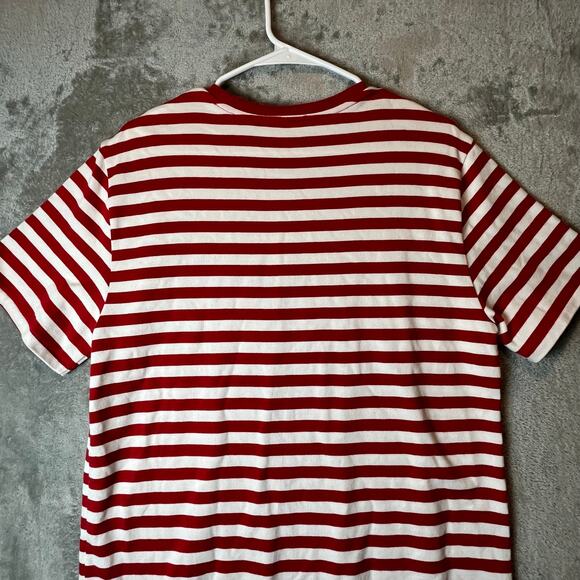 Polo Ralph Lauren Striped Jersey T-Shirt Dress Red & White 100%‎ Cotton Nautical - Picture 4 of 6